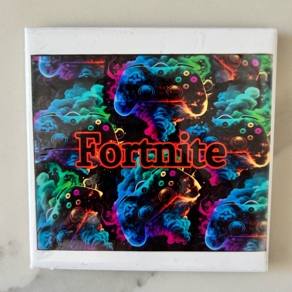 Fortnite Gaming 4x4 ceramic tile coaster